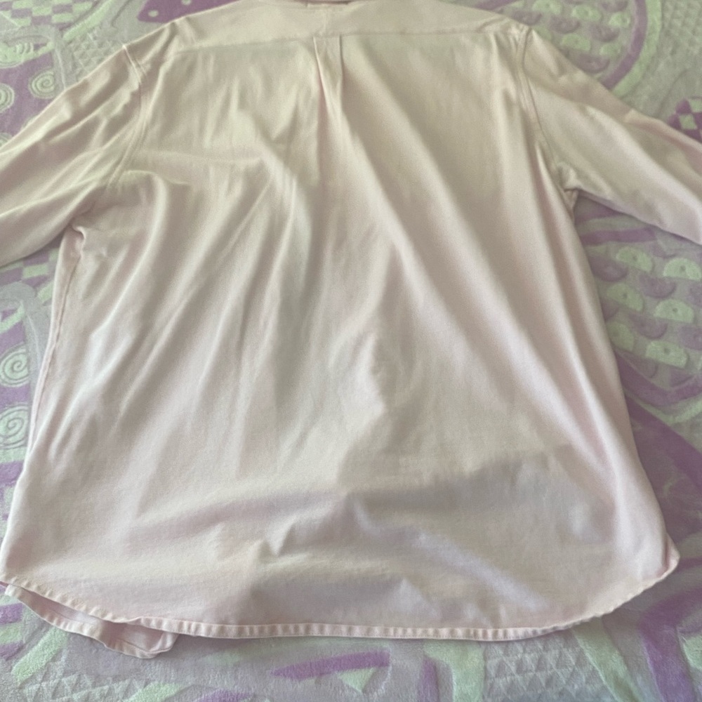 Mens pink mesh long sleeve polo mint